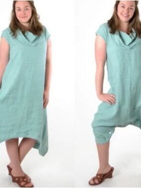 Bryn Walker Mint Green Atticus Linen Convertible Dress + Romper